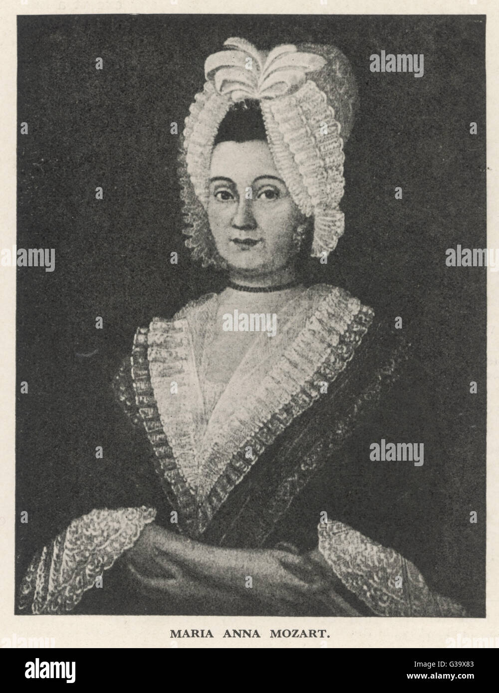 MARIA ANNA MOZART/MÈRE Banque D'Images