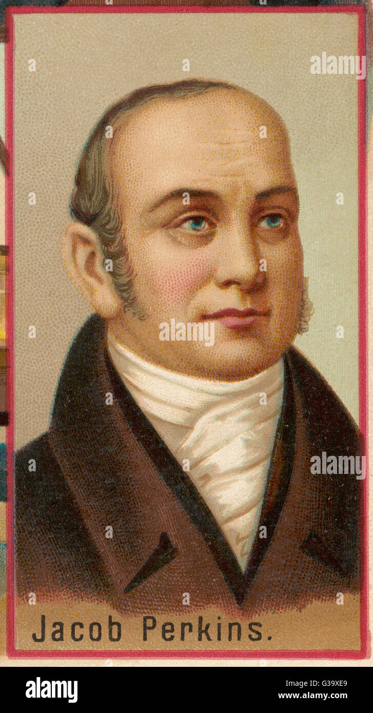 L'inventeur américain JACOB PERKINS, particulièrement liés à l'impression des billets de banque Date : 1766 - 1849 Banque D'Images