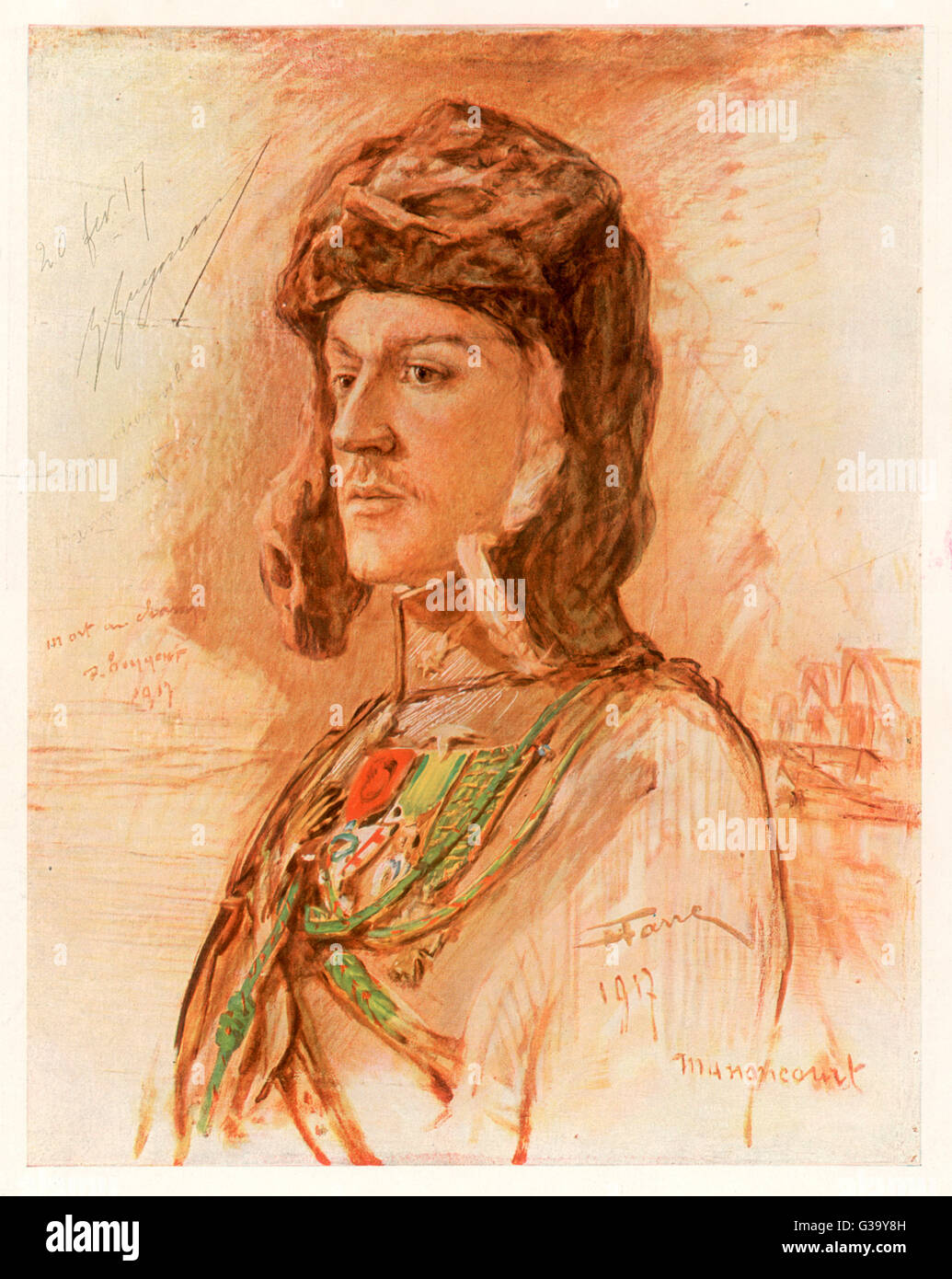 Georges-Marie Guynemer, aviateur militaire français, crédité de la destruction de 53 avions ennemis Date : 1894 - 1917 Banque D'Images