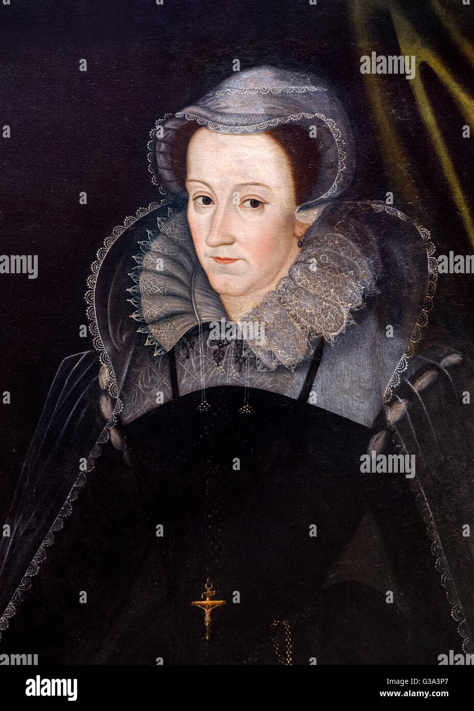 Mary Queen of Scots, portrait d'un artiste inconnu, huile sur toile, 1610-15. Banque D'Images