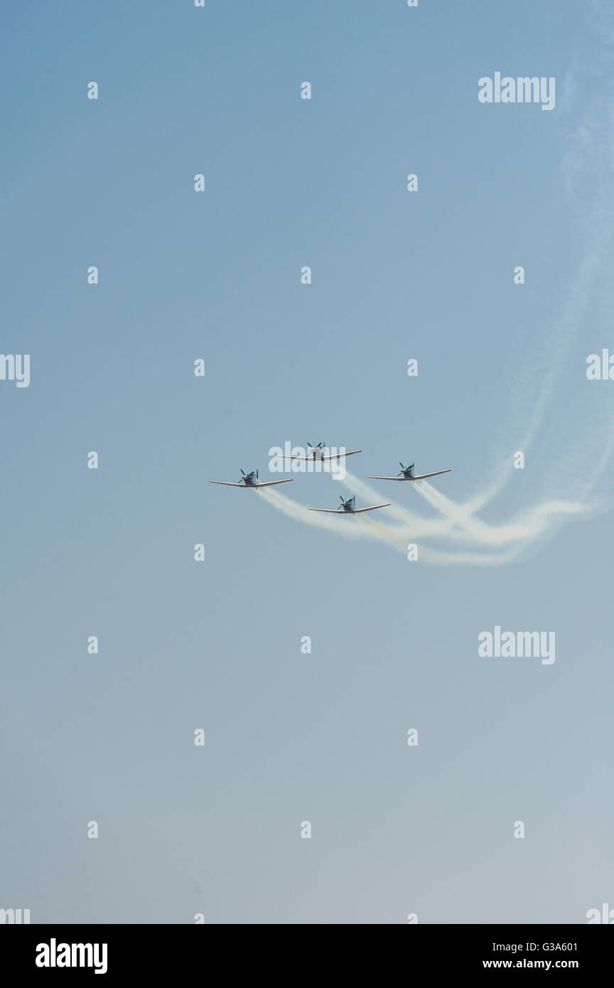Israël, Tel Aviv - Jaffa, airshow traditionnel au-dessus de la ville le jour de l'indépendance - yom haatsmatout Banque D'Images