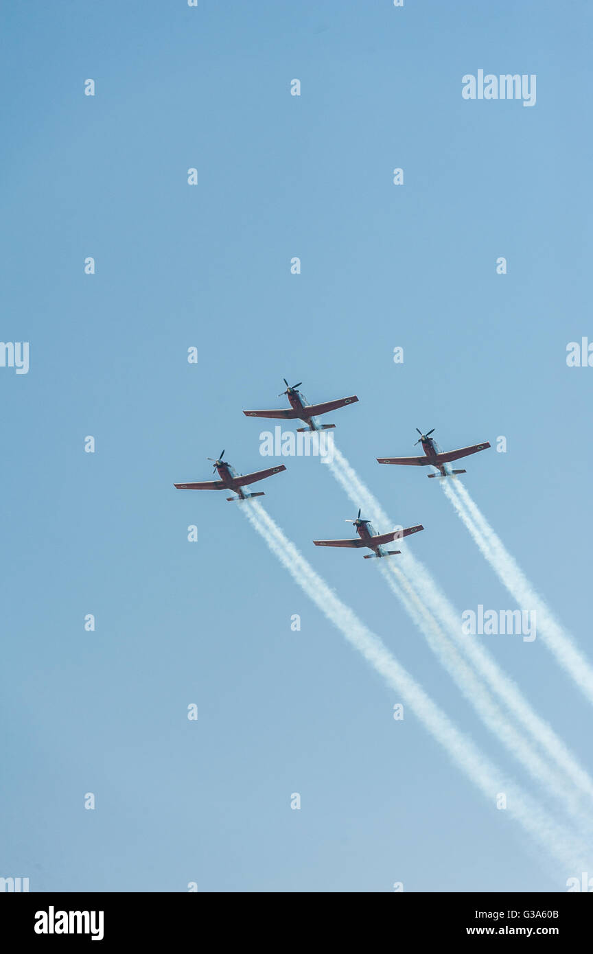 Israël, Tel Aviv - Jaffa, airshow traditionnel au-dessus de la ville le jour de l'indépendance - yom haatsmatout Banque D'Images
