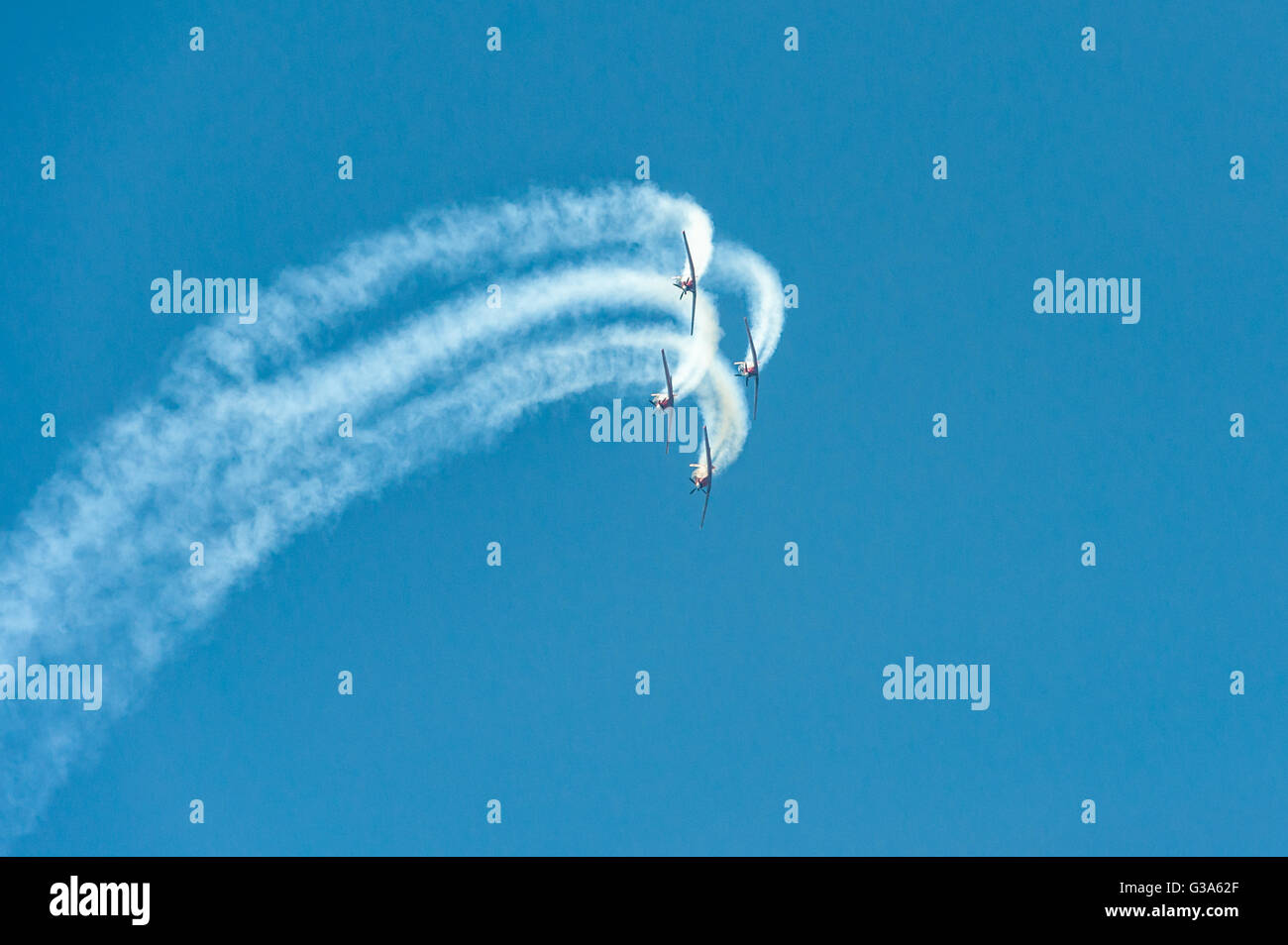 Israël, Tel Aviv - Jaffa, airshow traditionnel au-dessus de la ville le jour de l'indépendance - yom haatsmatout Banque D'Images