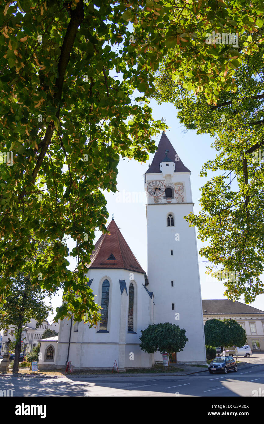 L'église paroissiale, l'Autriche, Niederösterreich, Autriche supérieure, Donau, Perg Banque D'Images