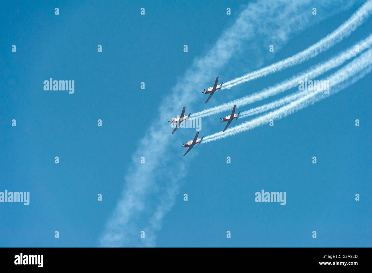 Israël, Tel Aviv - Jaffa, airshow traditionnel au-dessus de la ville le jour de l'indépendance - yom haatsmatout Banque D'Images
