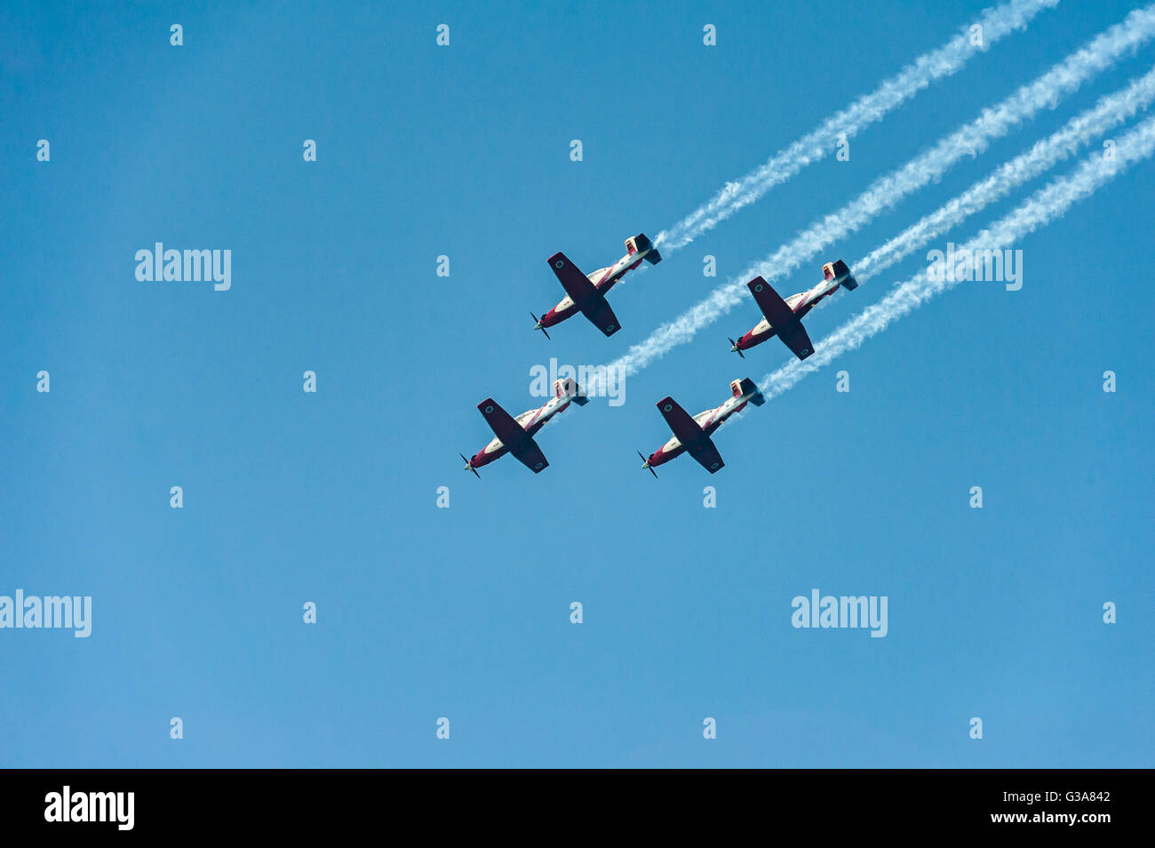 Israël, Tel Aviv - Jaffa, airshow traditionnel au-dessus de la ville le jour de l'indépendance - yom haatsmatout Banque D'Images