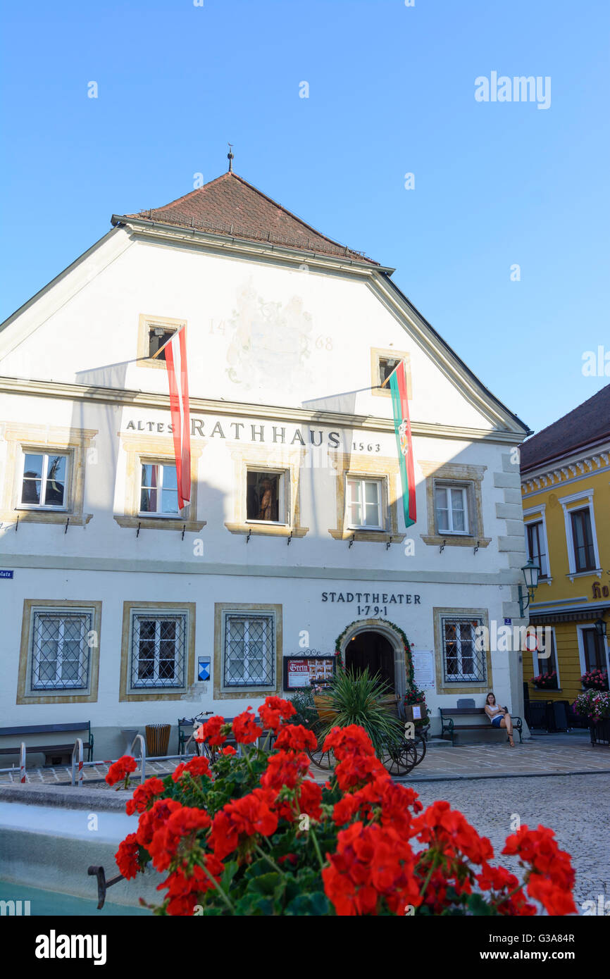 Old Town Hall, Autriche, Niederösterreich, Autriche supérieure, Donau, Grein Banque D'Images