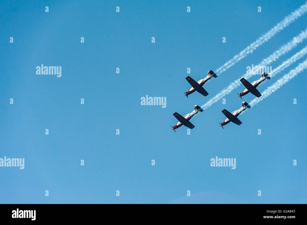 Israël, Tel Aviv - Jaffa, airshow traditionnel au-dessus de la ville le jour de l'indépendance - yom haatsmatout Banque D'Images