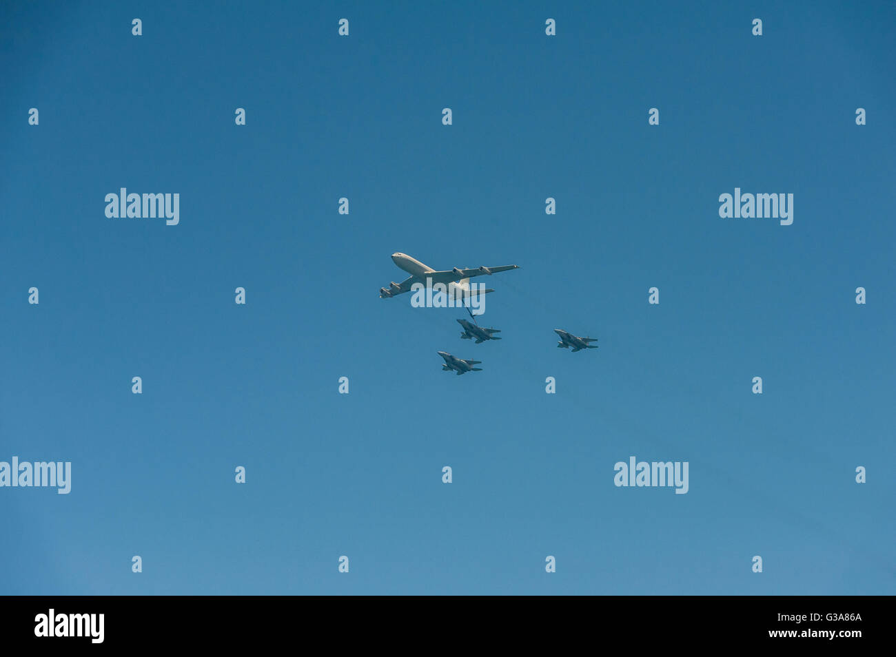 Israël, Tel Aviv - Jaffa, airshow traditionnel au-dessus de la ville le jour de l'indépendance - yom haatsmatout Banque D'Images