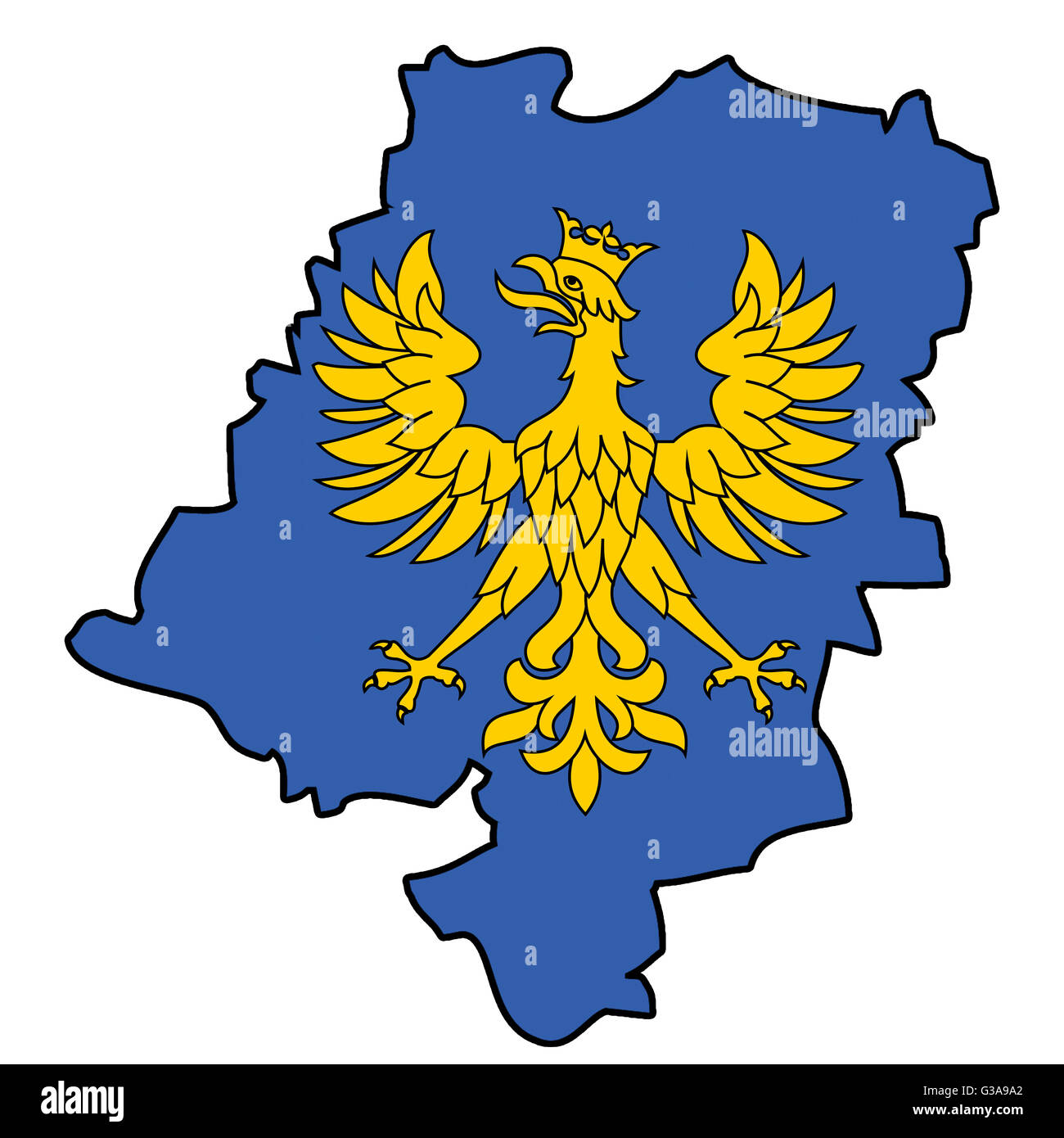 Territoire de provinces (voïvodies) en Pologne (administration du site) Banque D'Images