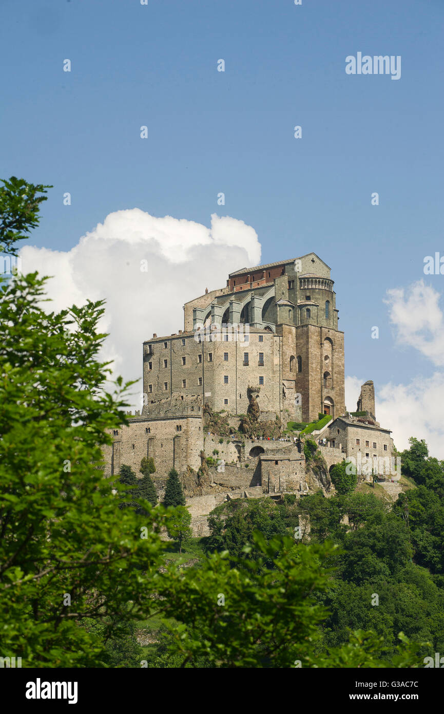 L'Europe, Italie, Piémont Avigliana - Sacra di San Michele Abbaye du Val Susa. Banque D'Images