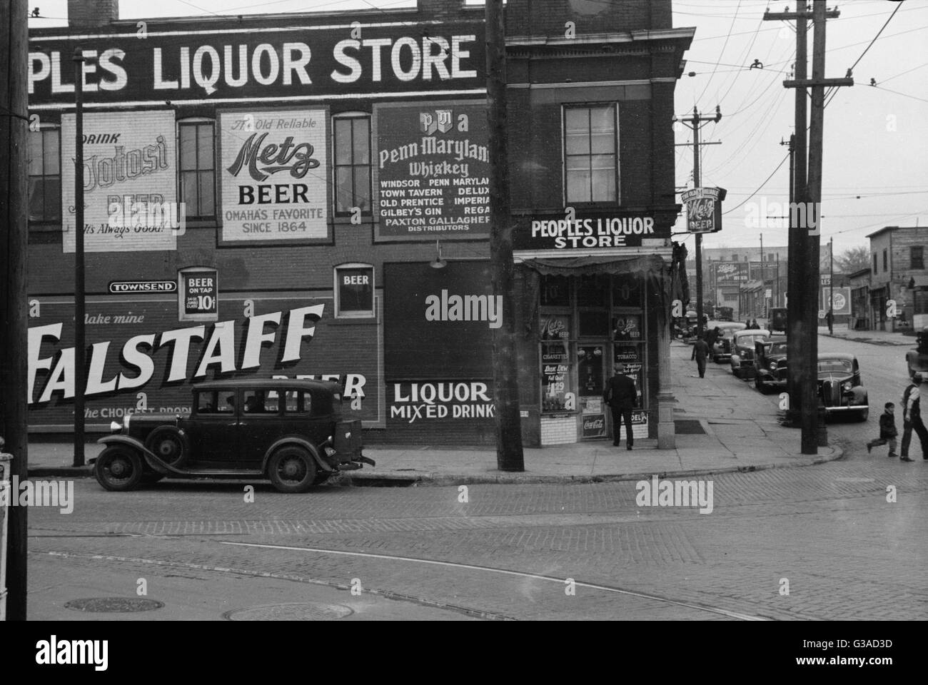 American liquor store Date : fin des années 1930 Banque D'Images