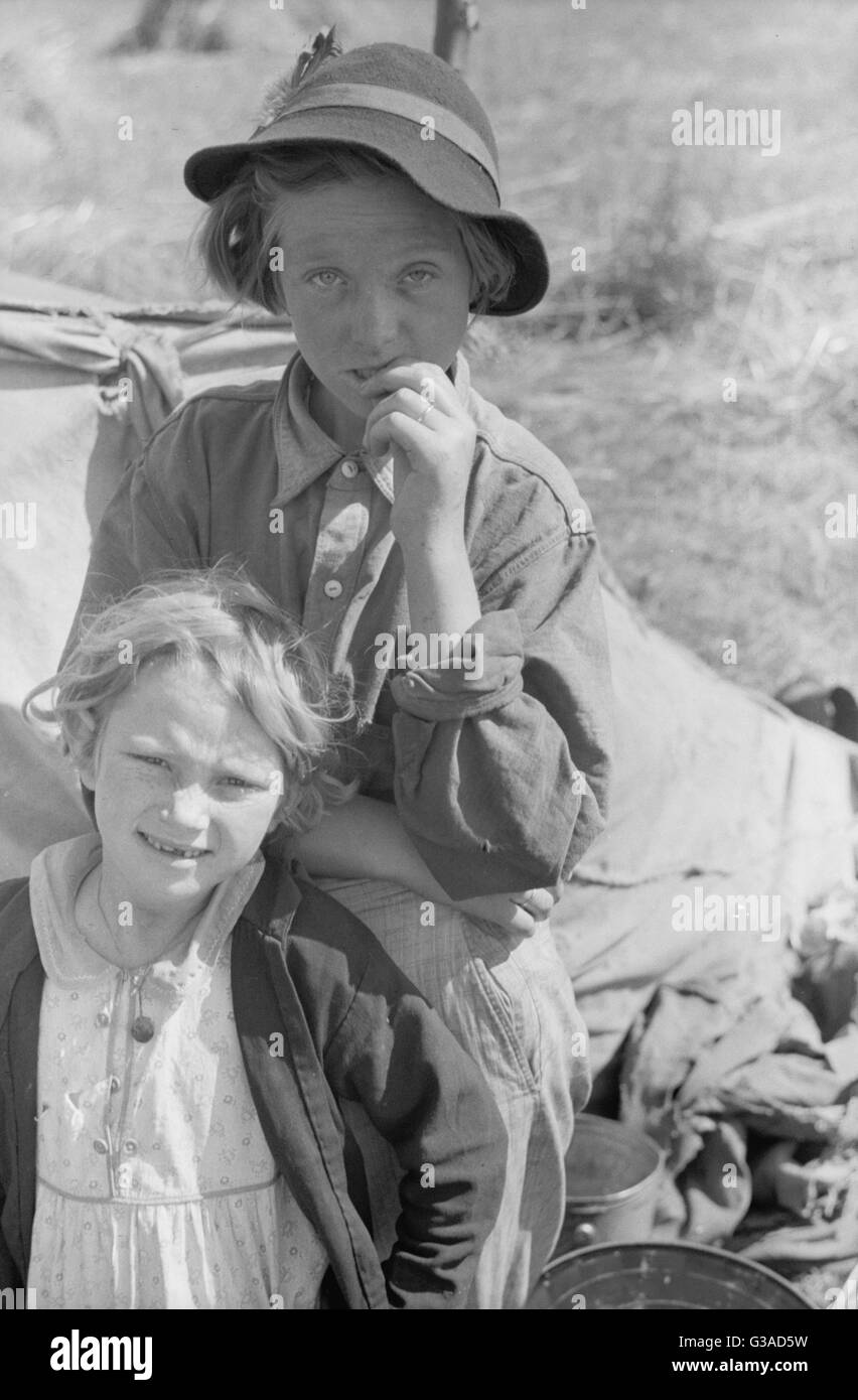 Enfants migrants, Comté de Berrien, Michigan Banque D'Images