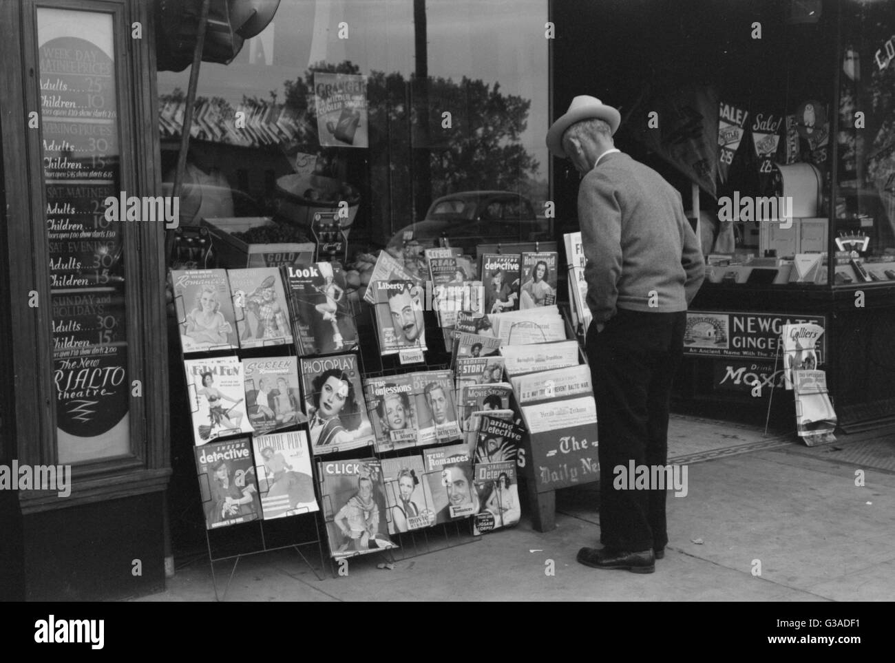 Support de magazine, Windsor Locks, Connecticut Banque D'Images