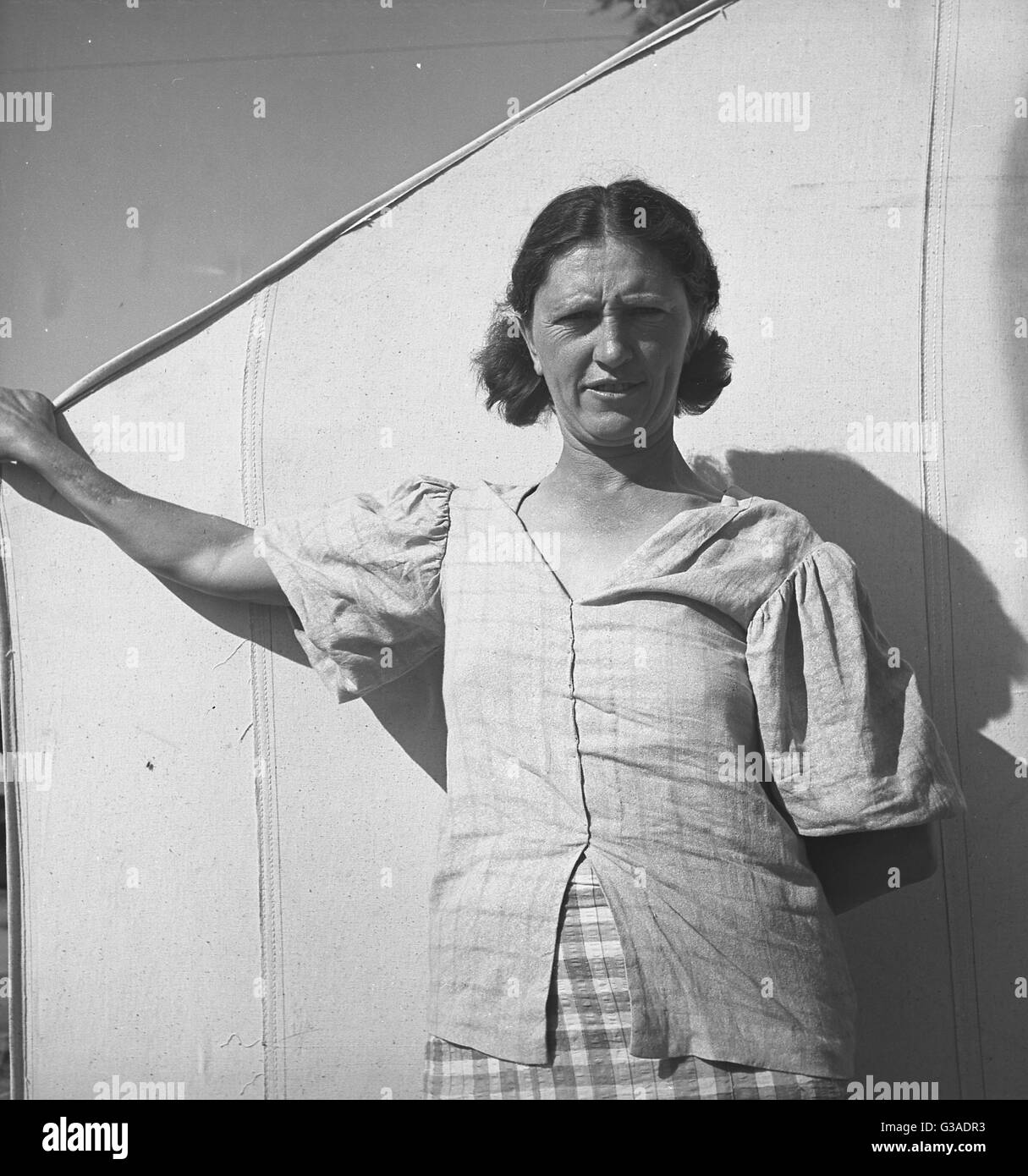 Dans un camp de cueilleurs de carottes, Imperial Valley, Californie Banque D'Images