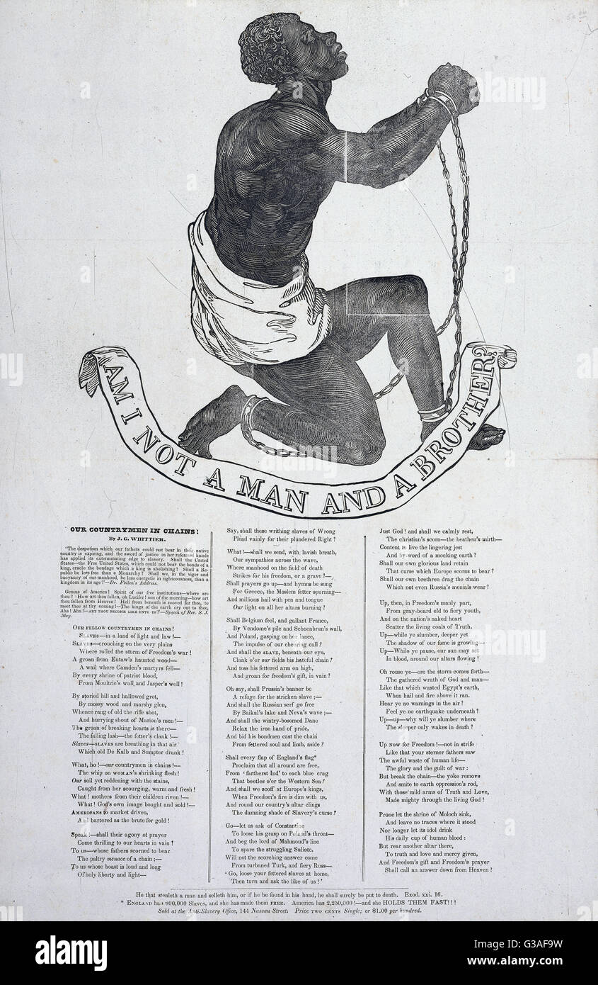 Je ne suis pas un homme et un frère ? Banque D'Images