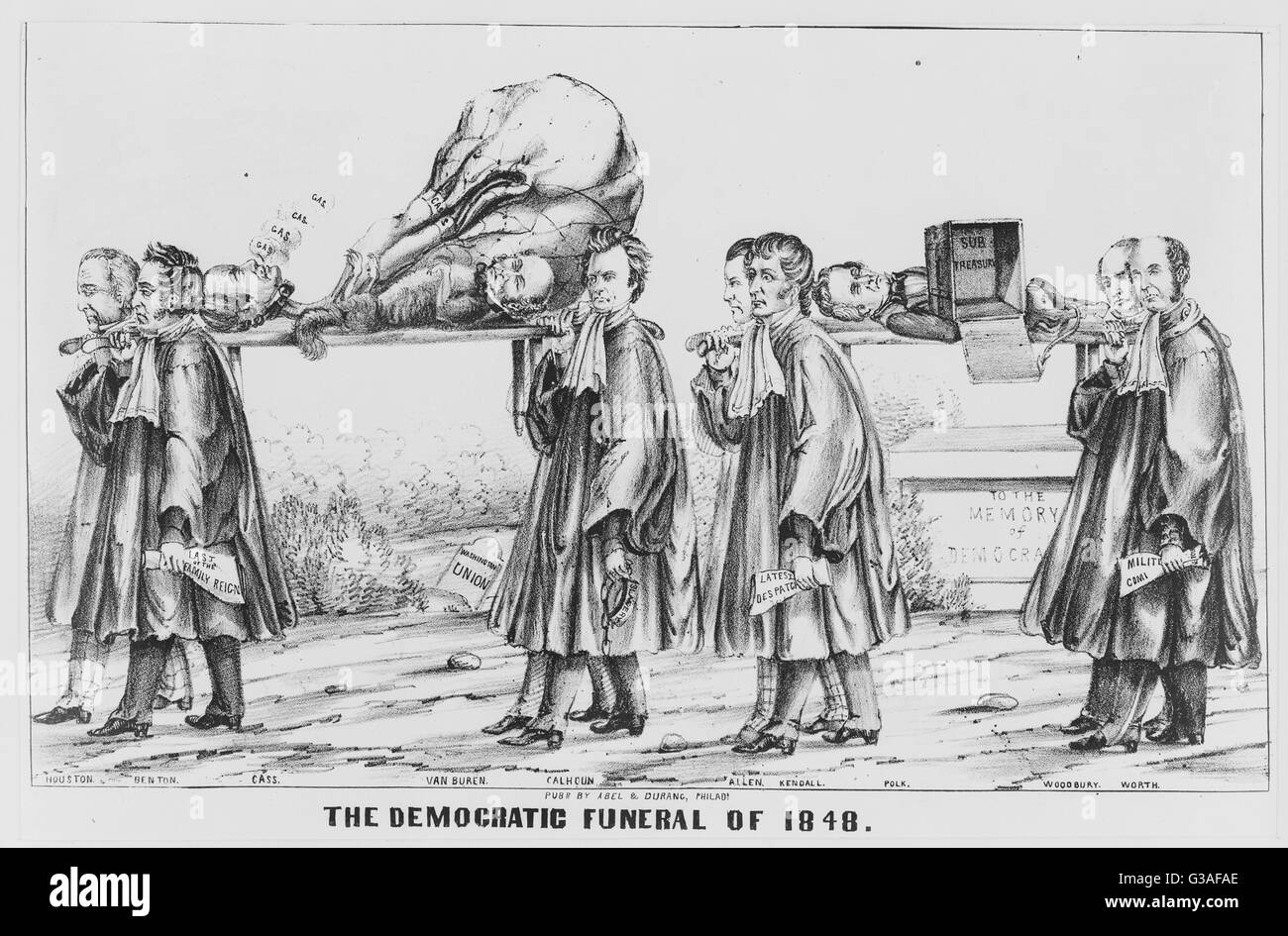 Les funérailles de démocratique 1848 Banque D'Images