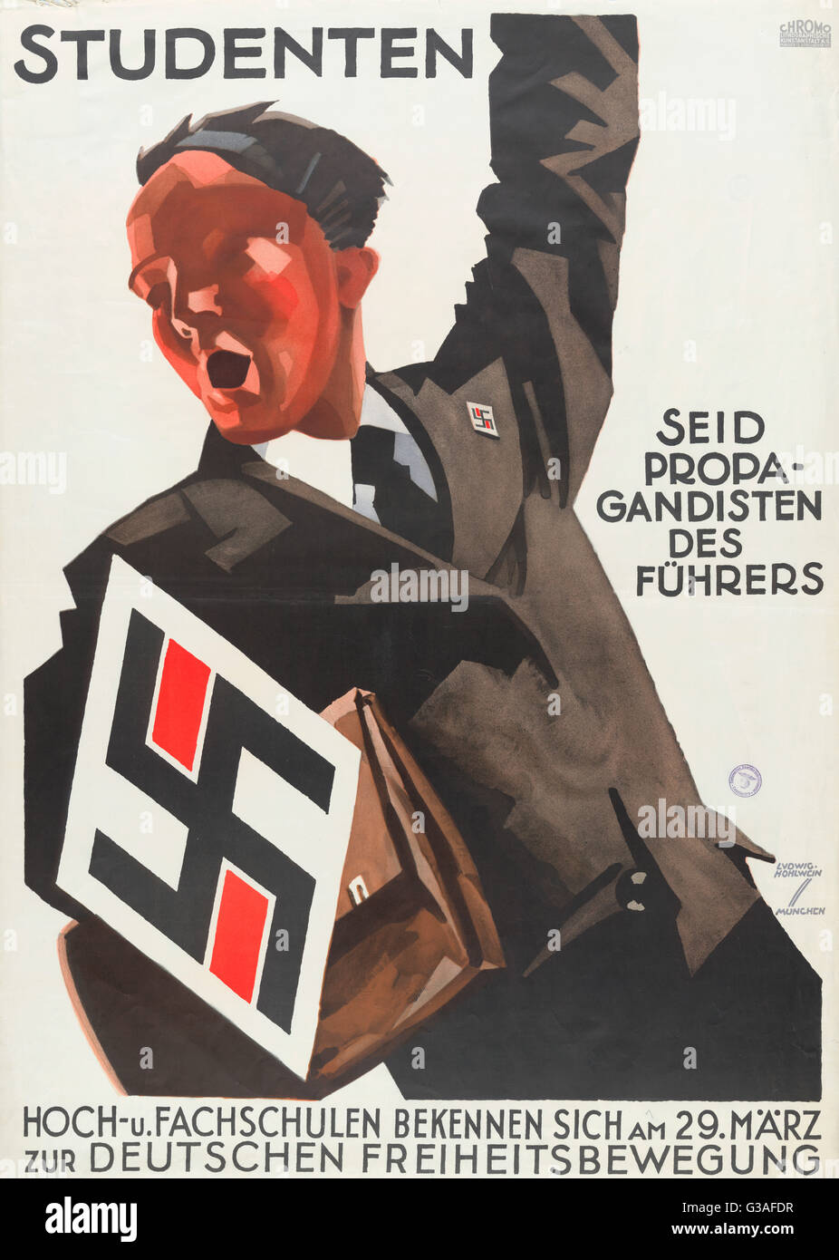 Studenten seid Propandisten des Fuhrers Hoch-U. Fachschule Banque D'Images