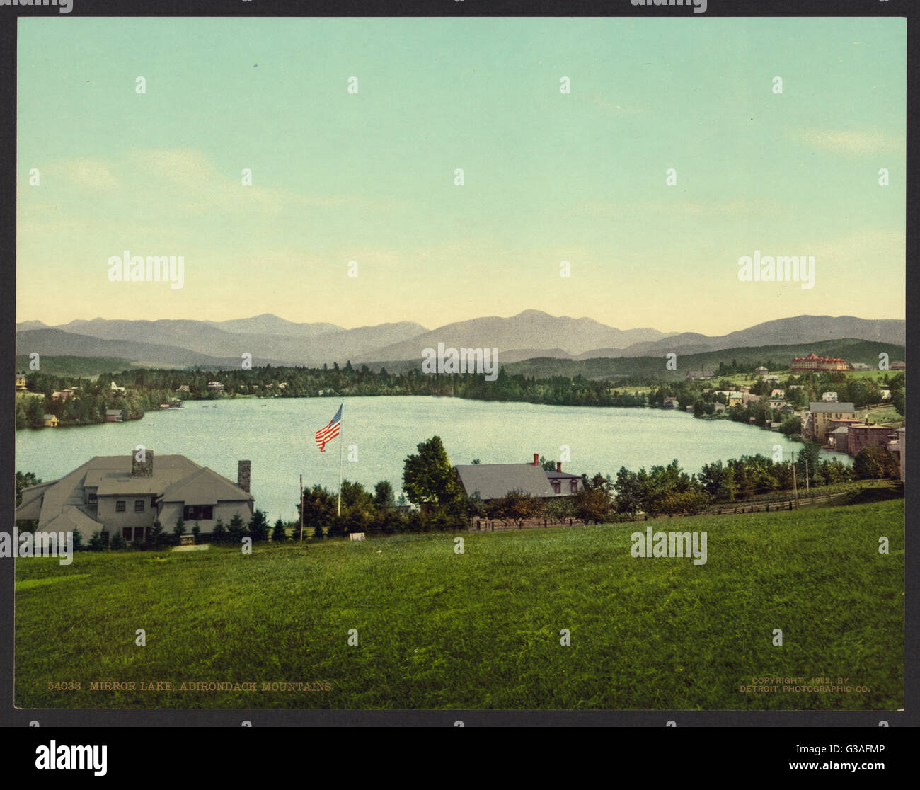 Lac Mirror, montagnes Adirondack Banque D'Images