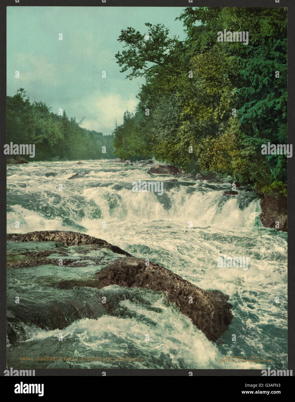 Raquette Falls, montagnes Adirondack Banque D'Images