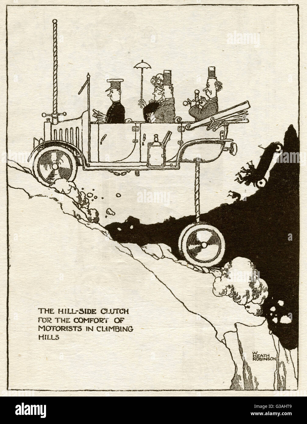 Confort des automobilistes dans les collines grimpantes par W H Robinson Banque D'Images