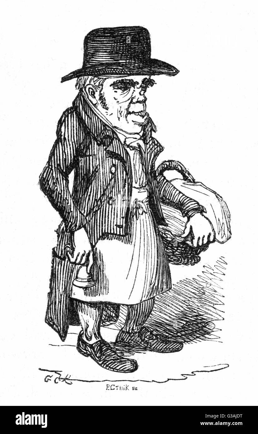 L'homme muffin, 1842 Banque D'Images