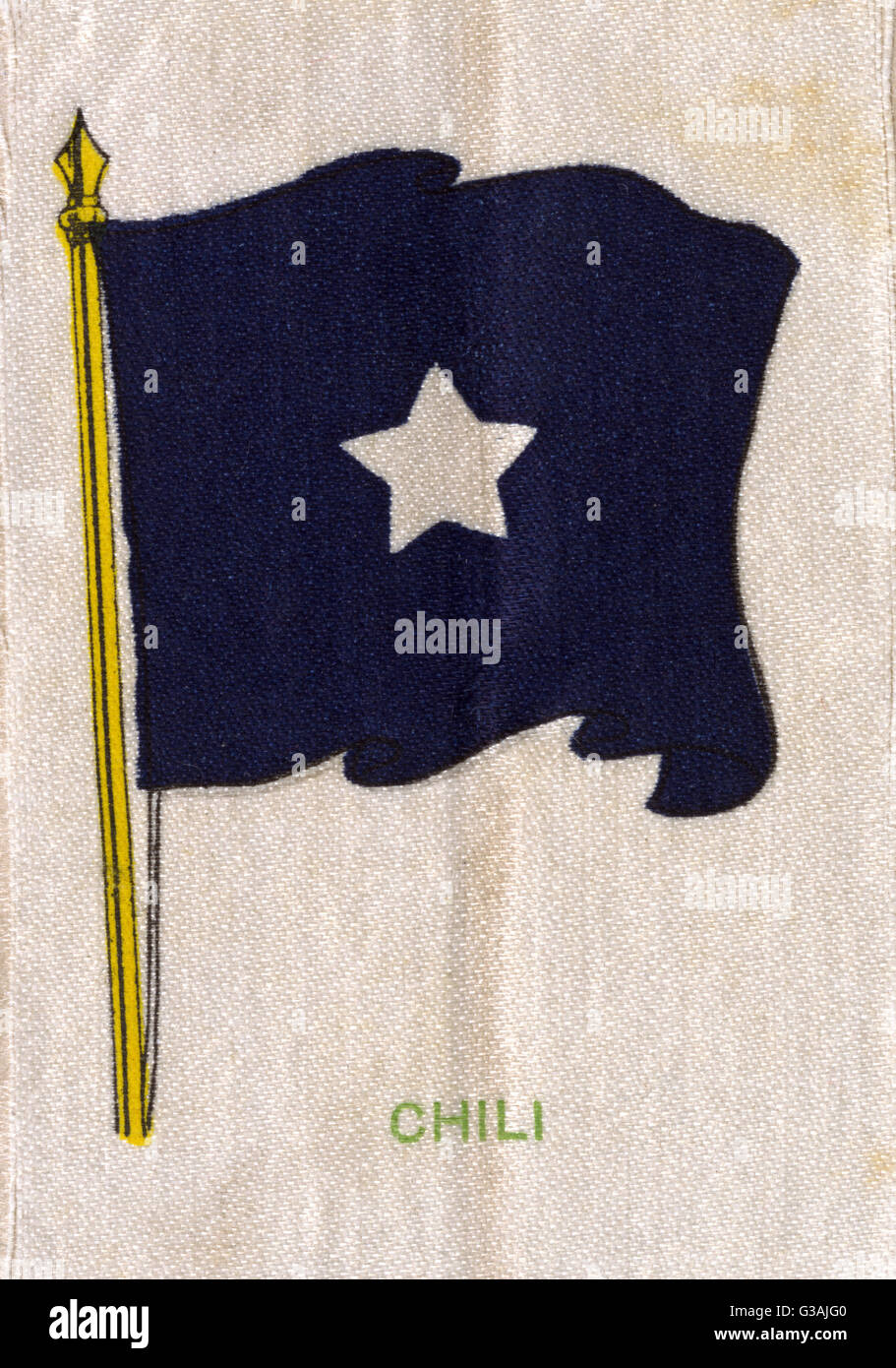 Le drapeau du Chili - soutien en soie Banque D'Images