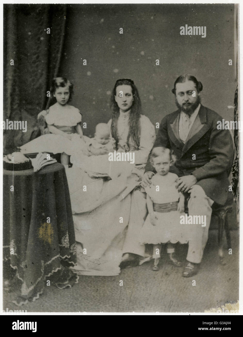 Prince Edward et Alexandra des trois enfants les plus âgés du Danemark Banque D'Images