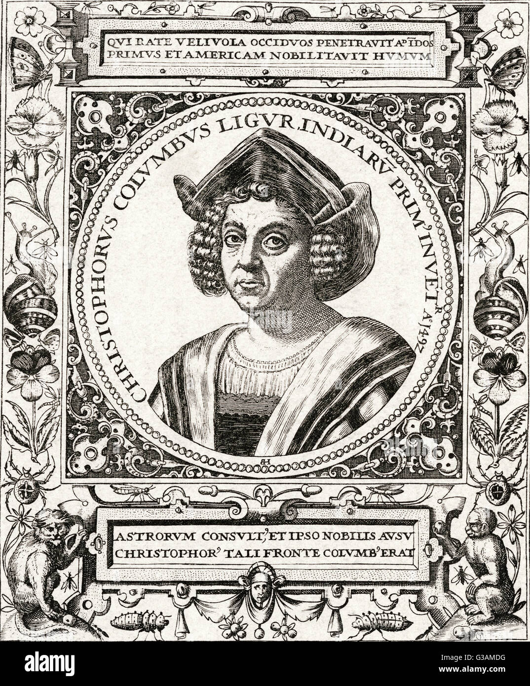 Christophe Colomb (1446-1506) - Italien explorer, Navigator et colonisateur. Date : 1446-1506 Banque D'Images