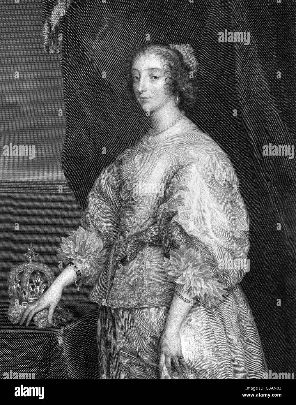 Henrietta Maria - épouse du roi Charles Ier Banque D'Images