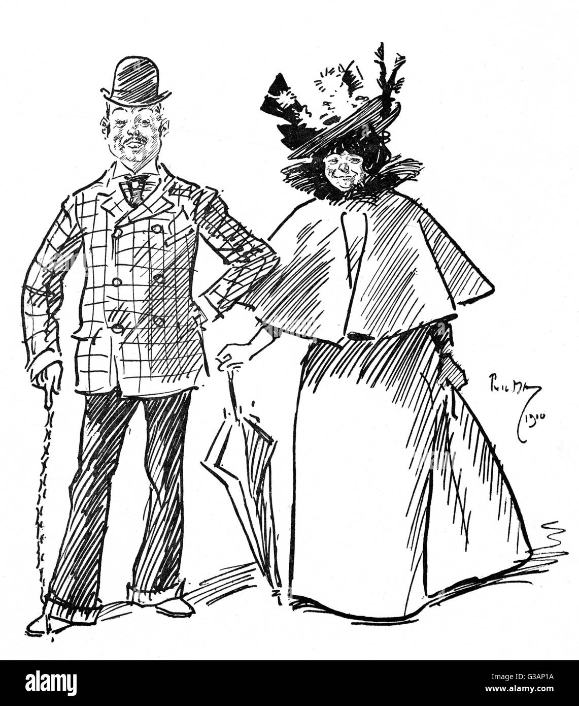 Un couple de Cockney part une journée à Margate Banque D'Images