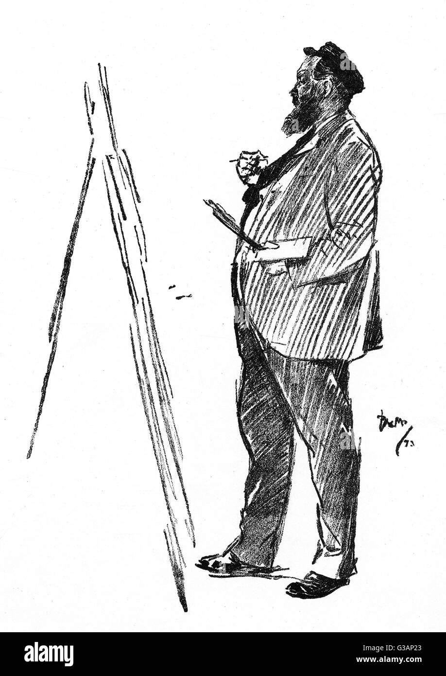 Caricature de Phil May de will Peters (), la douleur norvégienne Banque D'Images