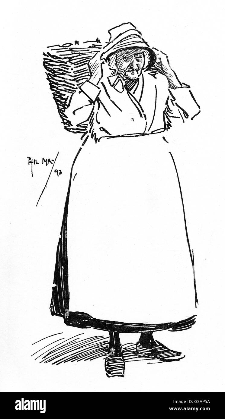 Une épouse de poissons Newlyn, Cornwall. Banque D'Images