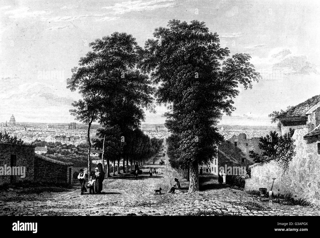 Paris, France - vue générale de Menilmontant Banque D'Images