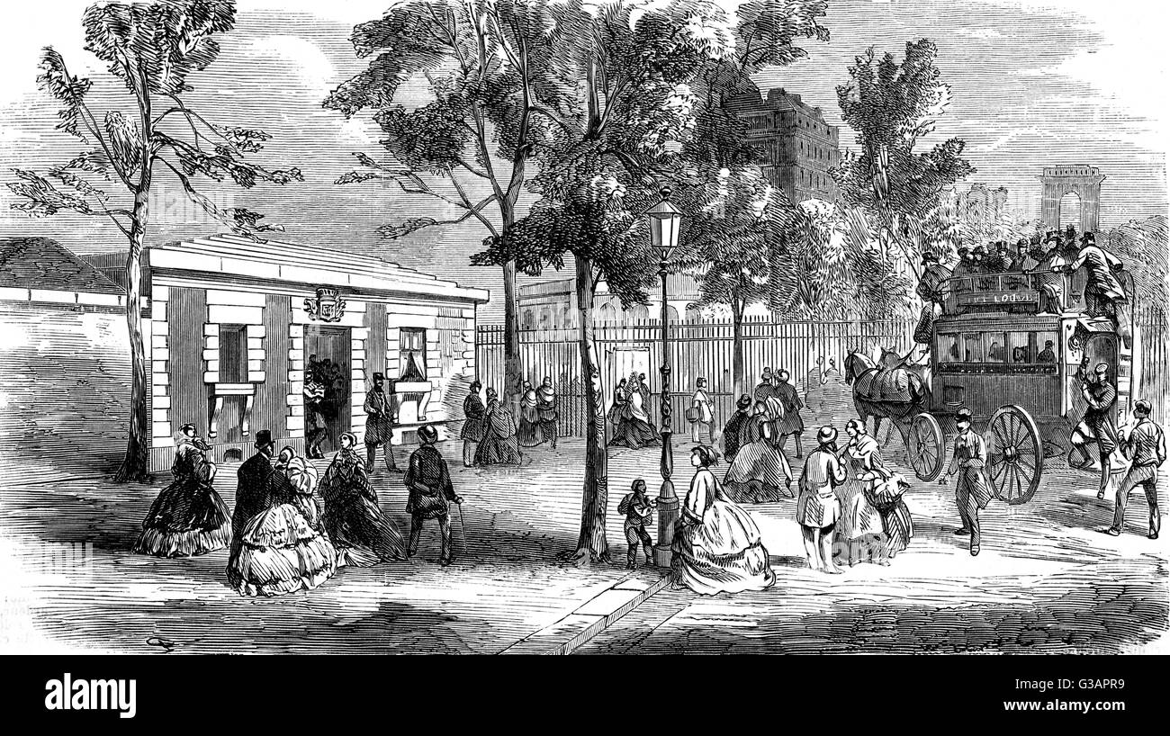 Paris, France - barrières et subventions. Banque D'Images