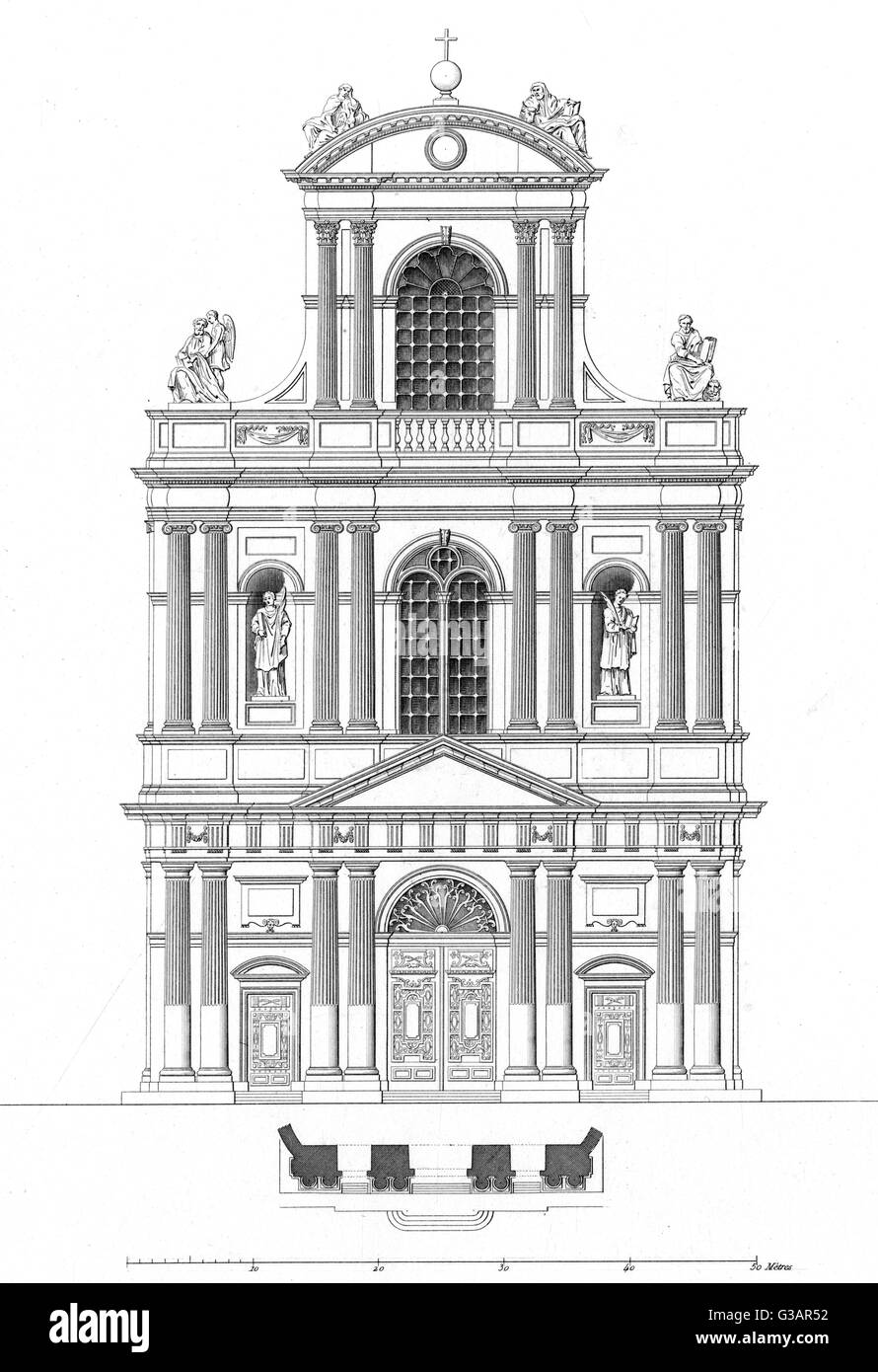 Paris, France - Église de Saint Gervais et Saint Protais Banque D'Images