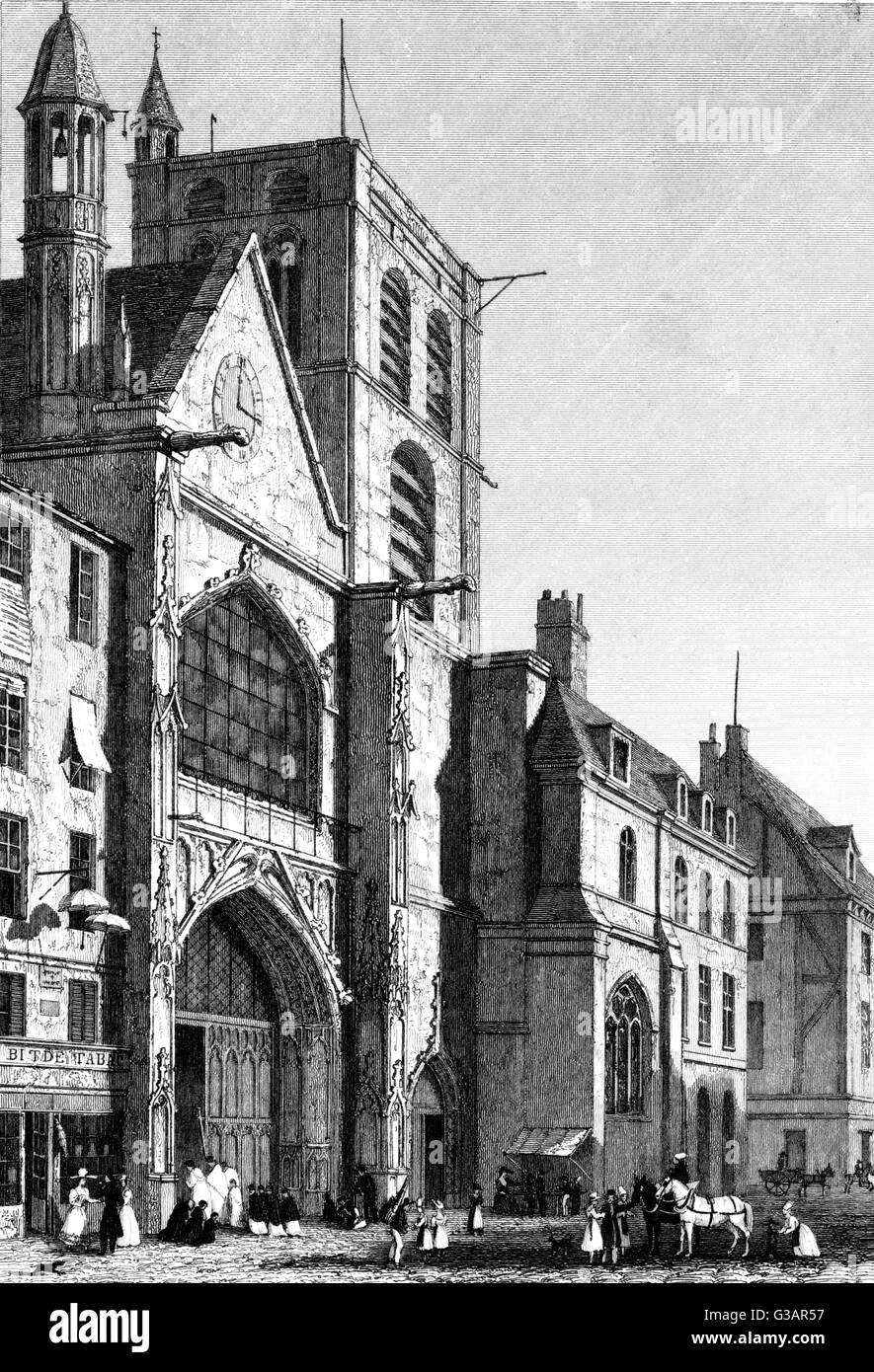 Paris, France - Eglise Saint Merri, rue Saint Martin. Banque D'Images