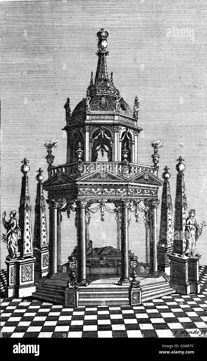 Paris, France - Saint Denis, Monument de Marie de Modene. Banque D'Images