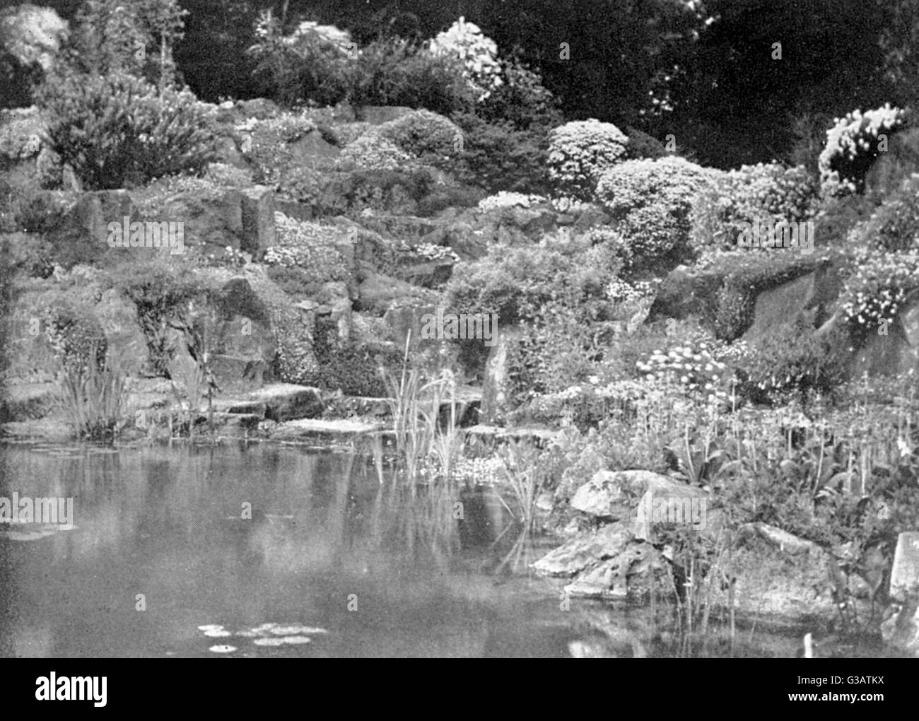 Rock Garden à Rounton Grange, East Rounton, Yorkshire Banque D'Images