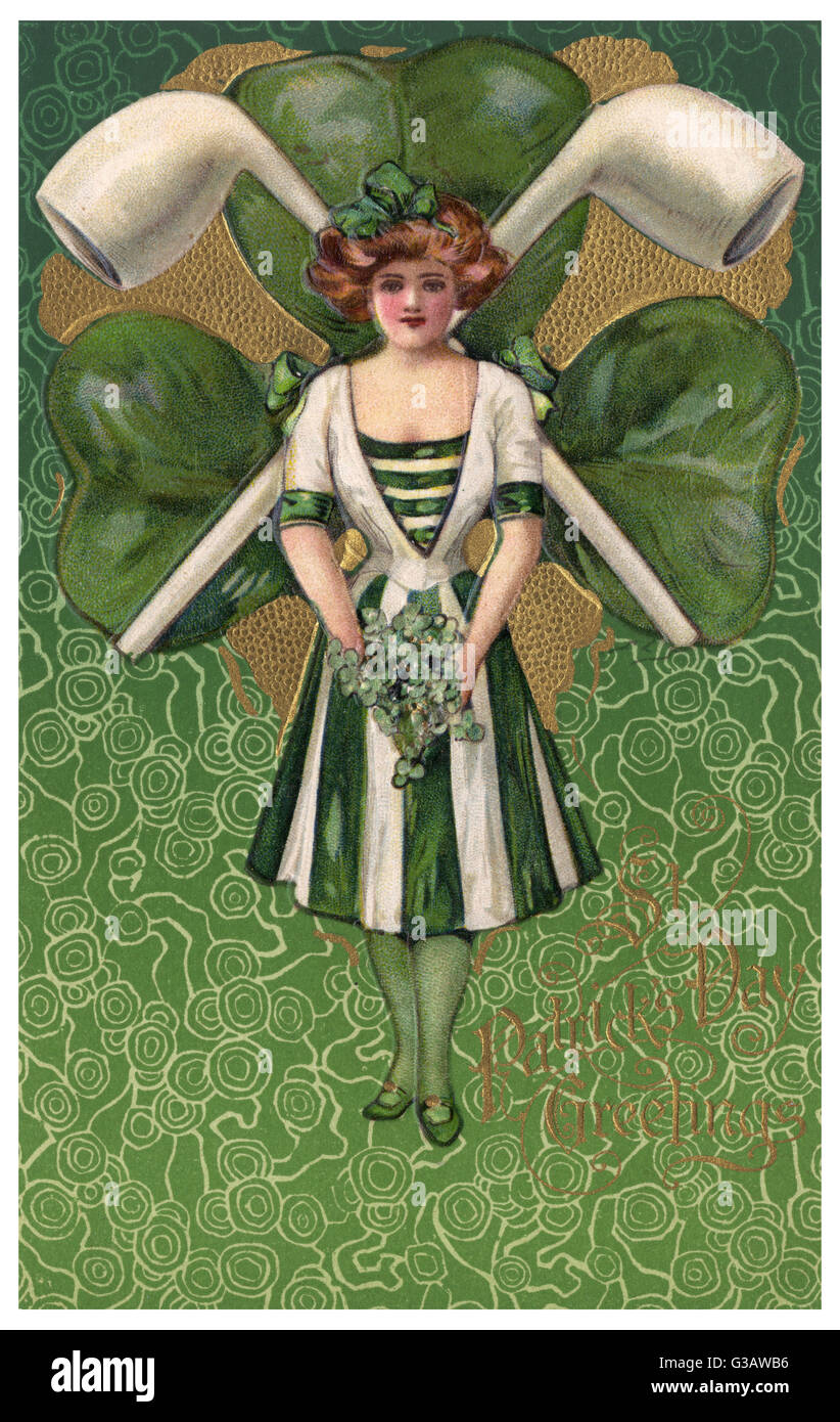 Carte de fête de l'American St Patrick Banque D'Images
