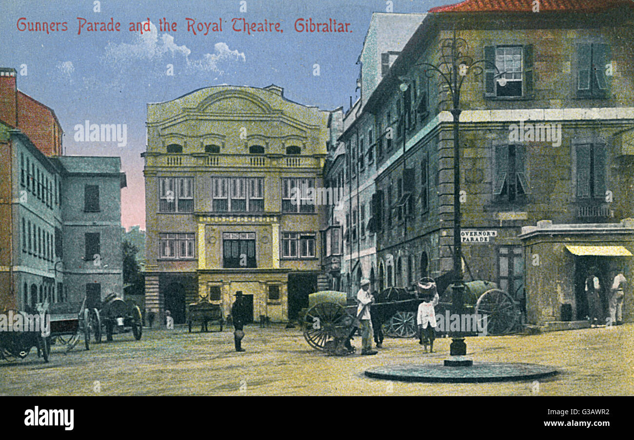 Gunners Parade et Théâtre Royal, Gibraltar Banque D'Images