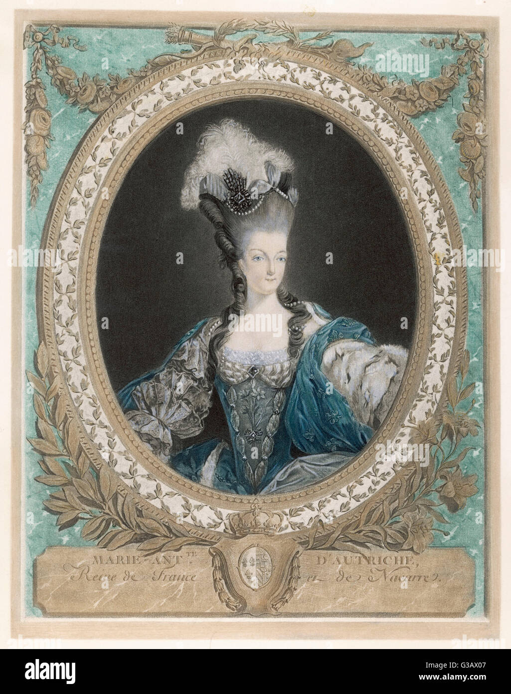 Reine de Louis XVI, représenté en 1777, à l'âge de 22 Date : 1755 - 1793 Banque D'Images