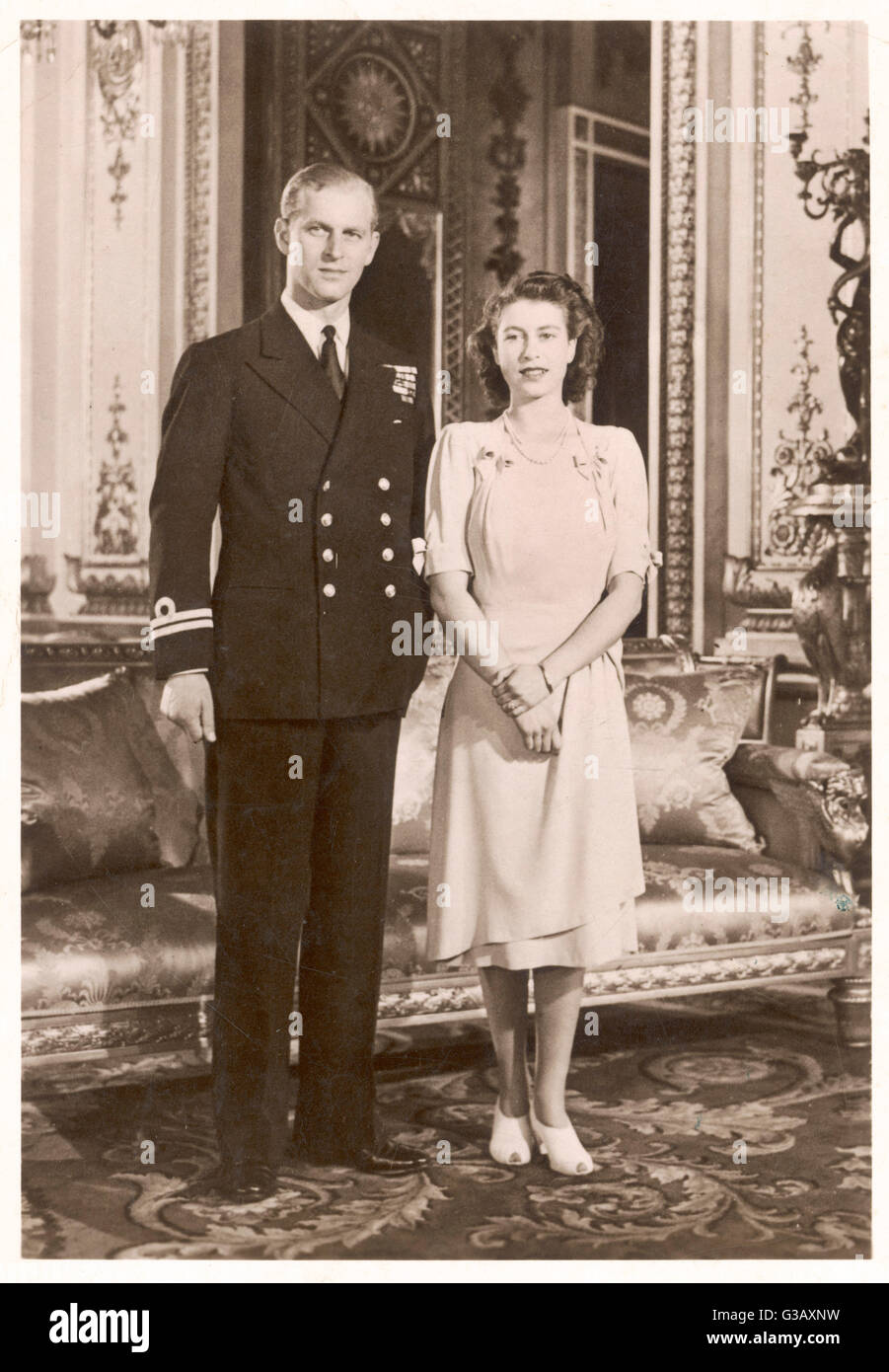 La reine Elizabeth II et le Prince Philip Banque D'Images