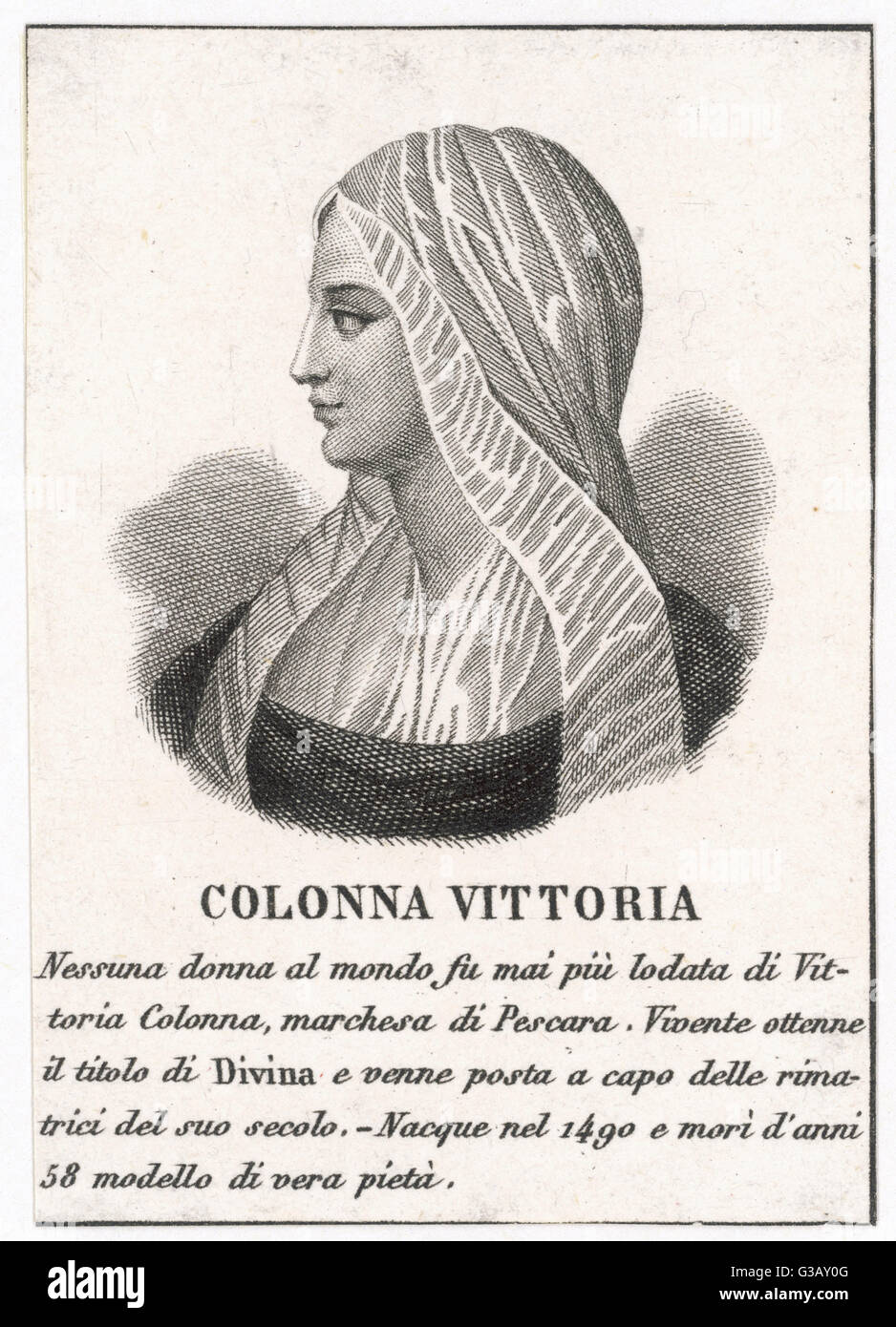 VITTORIA COLONNA Banque D'Images