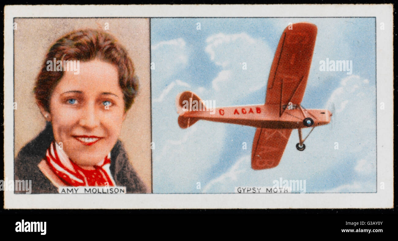 Amy Johnson - Gypsy Moth Banque D'Images