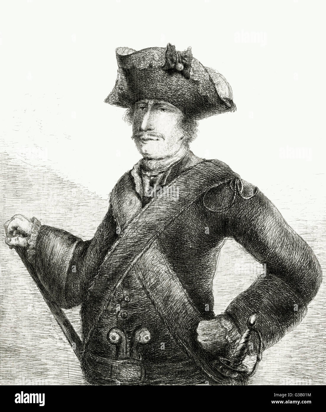 PASCAL PAOLI (GRAVURE) Banque D'Images