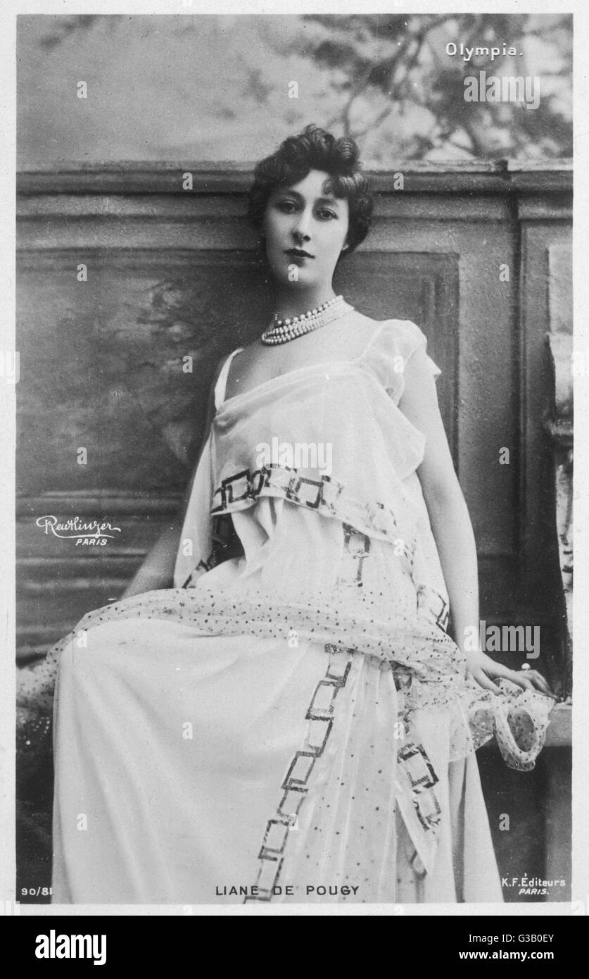 LIANE DE POUGY actrice française Date : début du xxe siècle Banque D'Images