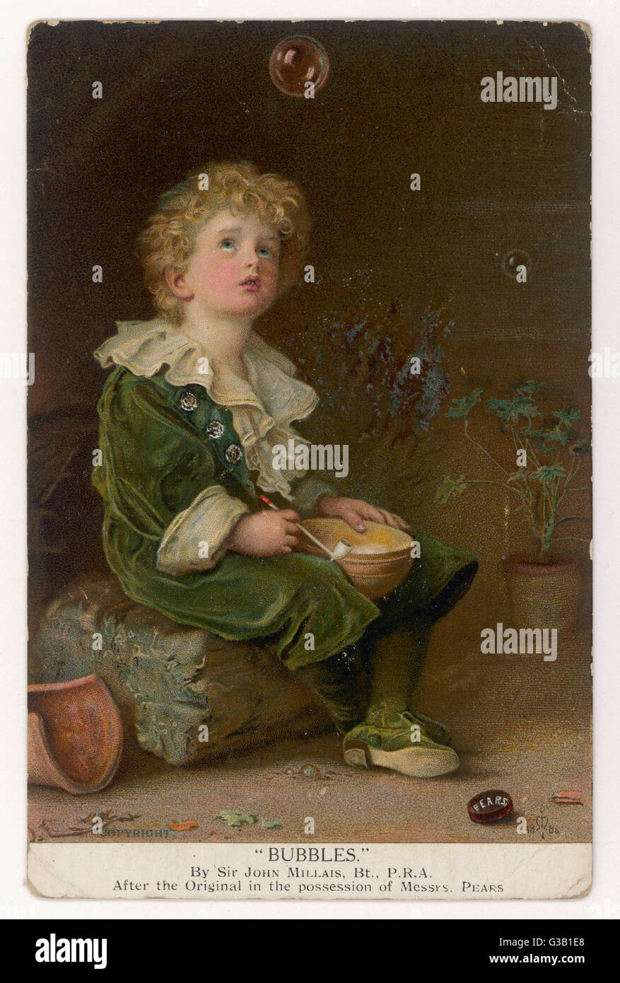 Les poires - Savon Millais' célèbre 'Bubbles' Date : 1886 Banque D'Images