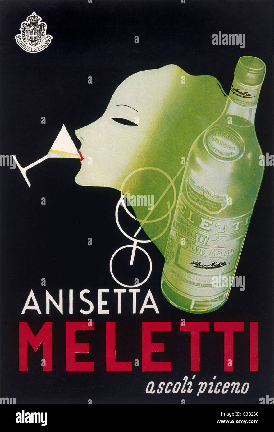 Meletti boissons Date : 1940 Banque D'Images