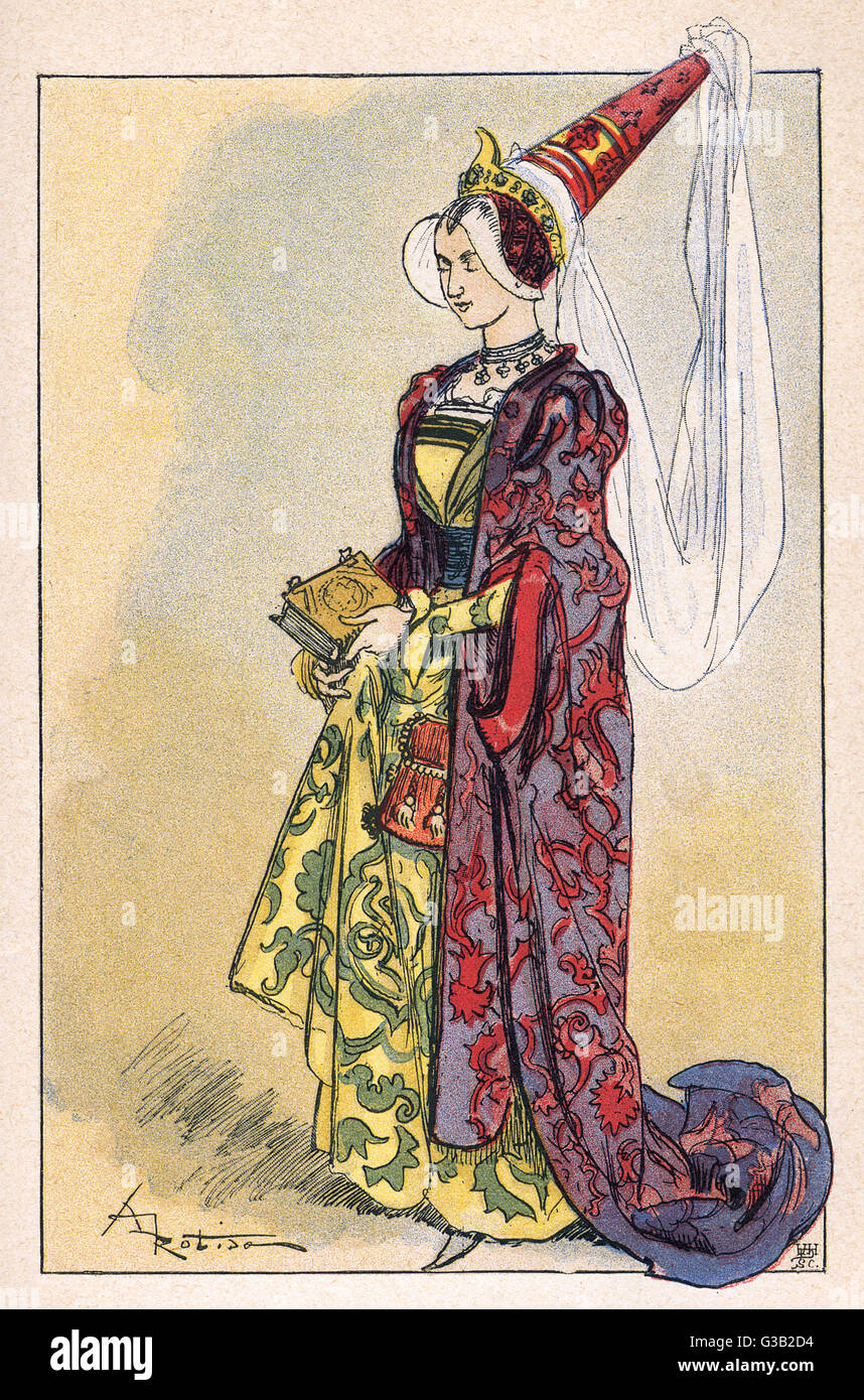 15th Century Lady Banque D'Images